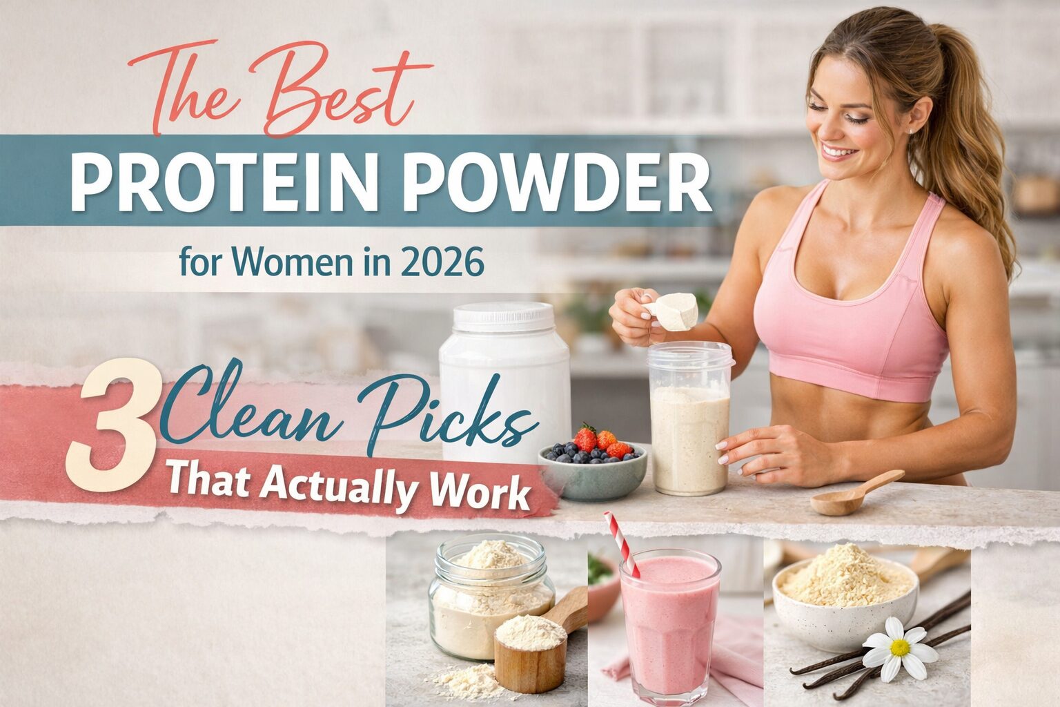 The Best Protein Powder for Women in 2026: 3 Clean Picks That Actually Work